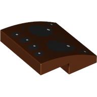 Slope Curved 2 x 2 x 2/3 with Black Spider Eyes print (15068pr9990)