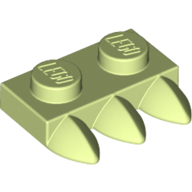Plate Special 1 x 2 with Three Teeth [Tri-Tooth] (15208)