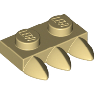 Plate Special 1 x 2 with Three Teeth [Tri-Tooth] (15208)