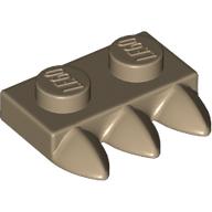 Plate Special 1 x 2 with Three Teeth [Tri-Tooth] (15208)