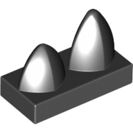 Tile Special 1 x 2 with Two Vertical Teeth / Tooth (15209)
