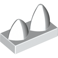 Tile Special 1 x 2 with Two Vertical Teeth / Tooth (15209)