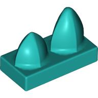 Tile Special 1 x 2 with Two Vertical Teeth / Tooth (15209)