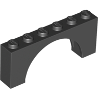 Brick Arch 1 x 6 x 2 - Thin Top without Reinforced Underside [New Version] (15254)