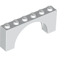 Brick Arch 1 x 6 x 2 - Thin Top without Reinforced Underside [New Version] (15254)