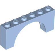 Brick Arch 1 x 6 x 2 - Thin Top without Reinforced Underside [New Version] (15254)
