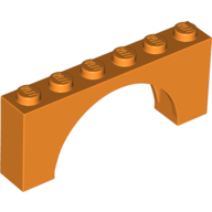 Brick Arch 1 x 6 x 2 - Thin Top without Reinforced Underside [New Version] (15254)