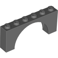 Brick Arch 1 x 6 x 2 - Thin Top without Reinforced Underside [New Version] (15254)