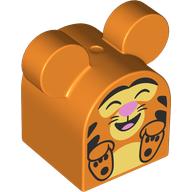 Duplo Brick 2 x 2 x 2 Curved Top with Tigger print (15272pr0006)