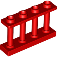 Fence Spindled 1 x 4 x 2 [4 Top Studs] (15332)