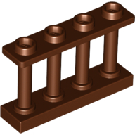 Fence Spindled 1 x 4 x 2 [4 Top Studs] (15332)