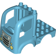 Duplo Car Body Truck 4 x 4 Flatbed with 4 Top Studs - Headlights, Grille, and 'ABC' Print (15454pr0005)