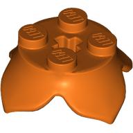 Plant, Leaves, Round 2 x 2 x 2/3 with + Axle Hole and 4 Leaf Extensions (15469)