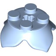Plant, Leaves, Round 2 x 2 x 2/3 with + Axle Hole and 4 Leaf Extensions (15469)