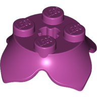 Plant, Leaves, Round 2 x 2 x 2/3 with + Axle Hole and 4 Leaf Extensions (15469)