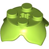 Plant, Leaves, Round 2 x 2 x 2/3 with + Axle Hole and 4 Leaf Extensions (15469)