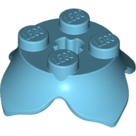 Plant, Leaves, Round 2 x 2 x 2/3 with + Axle Hole and 4 Leaf Extensions (15469)