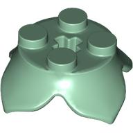Plant, Leaves, Round 2 x 2 x 2/3 with + Axle Hole and 4 Leaf Extensions (15469)