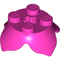 Plant, Leaves, Round 2 x 2 x 2/3 with + Axle Hole and 4 Leaf Extensions (15469)