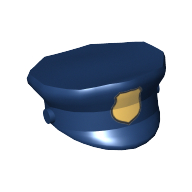 Hat, Police with Gold Badge Print (15530pr0001)