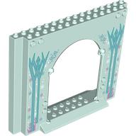 Panel 4 x 16 x 10 with Metallic Blue Trees, Ice Crystals and Stars Print (15626pr0014)