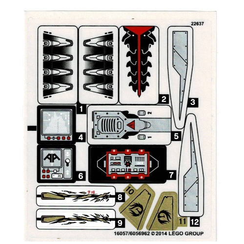 Sticker Sheet for Set 70725-1 (16057)