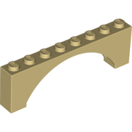 Brick Arch 1 x 8 x 2 Raised (16577)