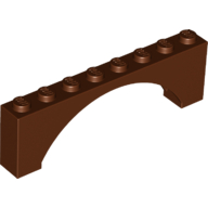 Brick Arch 1 x 8 x 2 Raised (16577)