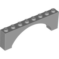Brick Arch 1 x 8 x 2 Raised (16577)