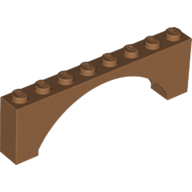 Brick Arch 1 x 8 x 2 Raised (16577)