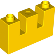 Duplo Brick 1 x 4 x 2 with 2 Top Cutouts (Arrow Slits) (16685)