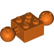 Technic Brick Special 2 x 2 with 10.2mm Balls with Holes and Axle Hole (17114)