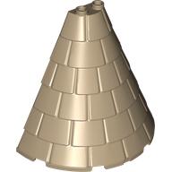 Tower Roof 4 x 8 x 6 Half Cone Shaped with Roof Tiles (1746)