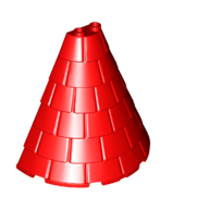 Tower Roof 4 x 8 x 6 Half Cone Shaped with Roof Tiles (1746)
