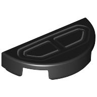 Tile Round 1 x 2 Half Circle with Double Exhaust print (1748pr0002)