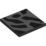 Tile 4 x 4 with Silver Shapes print (1751pr0011)