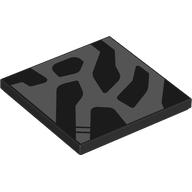 Tile 4 x 4 with Silver Shapes print (1751pr0012)
