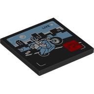 Tile 4 x 4 with Thief on Motor Cycle print (1751pr0014)