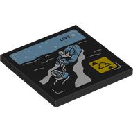 Tile 4 x 4 with Rubber Raft Rescue print (1751pr0017)
