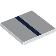 Tile 4 x 4 with Dark Blue Stripe print (1751pr0019)