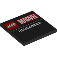 Tile 4 x 4 with 'LEGO MARVEL HELICARRIER' print (1751pr9998)