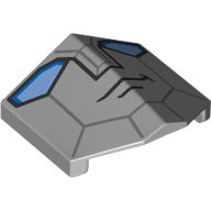 Slope 33° 2 x 2 Double / Inverted with Robot/Autobot Face print (Bumblebee) (1762pr0004)