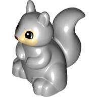 Duplo Animal Squirrel with Black and White Eyes on Tan Face Print (18115pr0002)