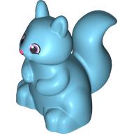 Duplo Animal Squirrel with Coral, Black, and White Eyes Print (18115pr0004)