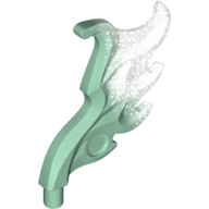 Wave / Flame Rounded Wing Shaped with Bar (Frozen Water) with Marbled Glitter Trans Clear Pattern (18394pat0002)