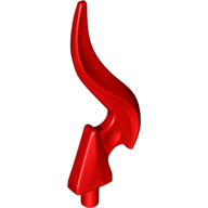 Wave / Flame Rounded Single with Pin (18395)