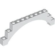Brick Arch 1 x 12 x 3 Raised Arch with 5 Cross Supports (18838)