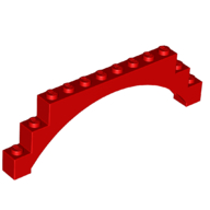 Brick Arch 1 x 12 x 3 Raised Arch with 5 Cross Supports (18838)