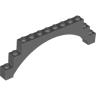 Brick Arch 1 x 12 x 3 Raised Arch with 5 Cross Supports (18838)