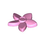 Plant, Flower with 5 Pointed Petals and Pin (18853)